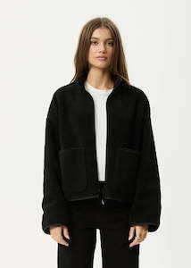 Her Jackets: AFENDS // Berlin Reversible Fleece Jacket BLACK
