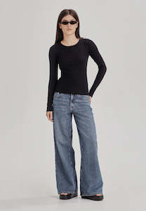 Her Tops Shirts: COMMONERS // Base Long Sleeve BLACK