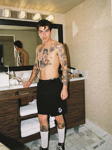 Him Shorts: BILLY BONES // BTTB Stacker Jersey Short VINTAGE BLACK