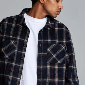 Him Shirts: CRATE // Mason Flannel Shirt BLACK/NAVY/WHITE