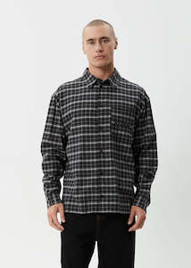Him Shirts: AFENDS // Darkness LS Shirt BLACK CHECK