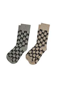 Home Beauty: KAREN WALKER // Runaway Girl 2Pack Socks BLACK/NATURAL