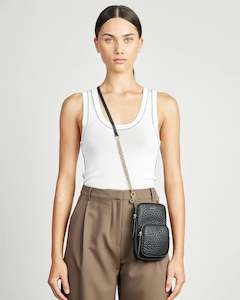 SABEN // Feature Strap GOLD CURB BLACK LEATHER