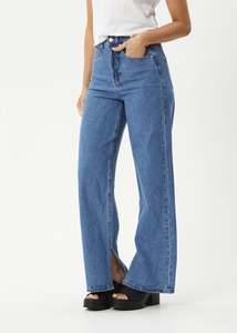 AFENDS // Bella Wide Leg Baggy Jean WORN BLUE
