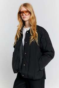 Her Jackets: KAREN WALKER // Quilted Voyager Jacket BLACK