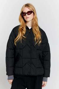 Her Jackets: KAREN WALKER // Quilted Monogram Jacket BLACK