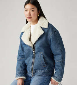 Her Jackets: LEVIS // Sherpa Flight Jacket IN THE AIR