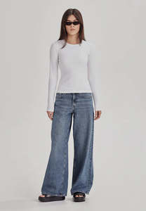 Her Tops Shirts: COMMONERS // Base Long Sleeve WHITE