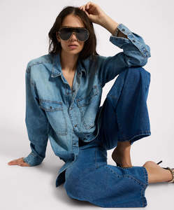 ONE TEASPOON // Essential Denim Shirt BLUE CRUSH