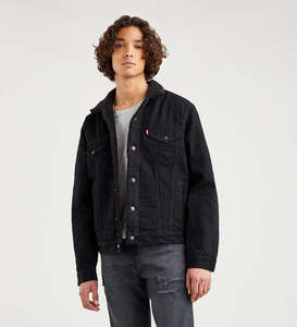 Denim Sale: LEVIS // Type III Sherpa Trucker BERK BLACK