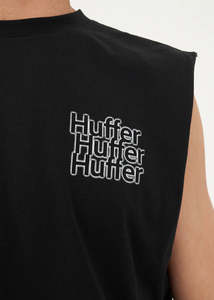 Him Tees: HUFFER // HFR Tank DITHER BLACK