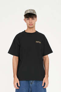 Him Tees: HUFFER // Block Tee 220 Woody BLACK