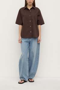 Assembly Label: ASSEMBLY LABEL // Joni Short Sleeve Shirt GANACHE