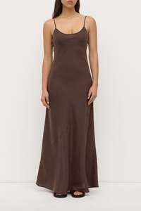 Assembly Label: ASSEMBLY LABEL // Colette Linen Slip Dress GANACHE