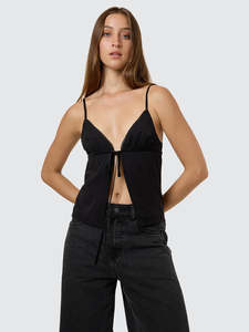 Cheap Thrills: THRILLS // Asher Tie Top BLACK