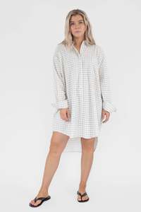 Lucky Last Items All 99: BEIGED // The Everyday Shirt Dress GRID