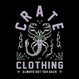 Crate Clothing: CRATE // Always Got your Back Tee BLACK/GLOW