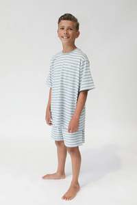 Good Goods: GOOD GOODS // Wolfie PJ's STEEL/CREAM STRIPE