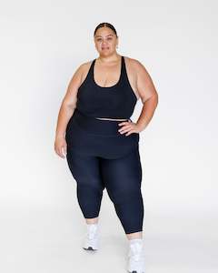 7/8 LEGGINGS: RIBBED STAPLE 7/8 LEGGING ONYX