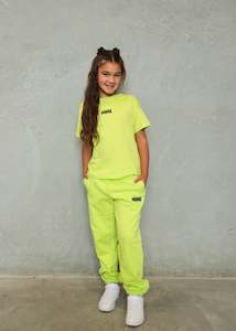 Kids Pastel Collection: TAMARIKI TRACKPANT LIME