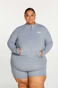 Training Jackets: CROP MOVEMENT JACKET DUSTY BLUE