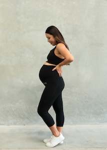 Maternity: STAPLE MATERNITY 7/8 LEGGING ONYX