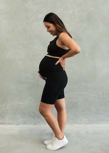Maternity: STAPLE MATERNITY BIKE SHORT ONYX