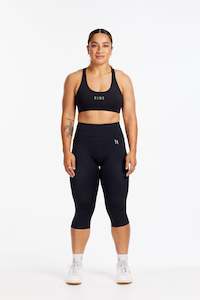 High Intensity Leggings: HYBRID 3/4 LEGGINGS ONYX