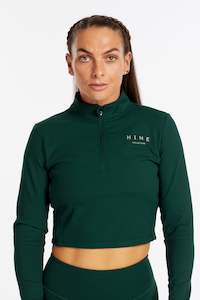 Training Jackets: HYBRID CROP LONG SLEEVE PINE