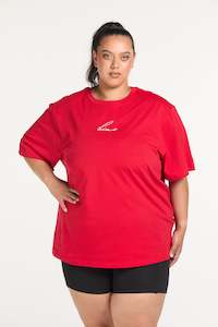 All Tops: AUAHI MANA WĀHINE TEE RED