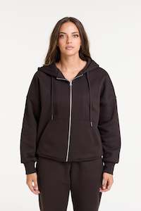 ESSENTIAL ZIP HOODIE COCOA