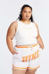 All Tops: SUMMER SIGNATURE CROP TANK PEARL