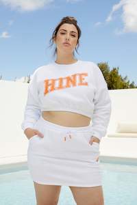Hoodies Jumpers: THE ORIGINAL CROP CREW WHITE