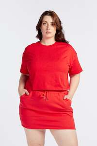 Tees: THE ORIGINAL CROP TEE HIBISCUS