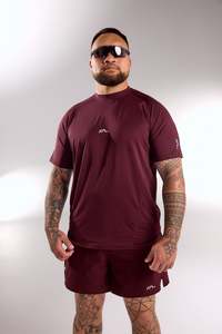 Nothing Over 50: TRAINING TOP MENS DEEP CHERRY