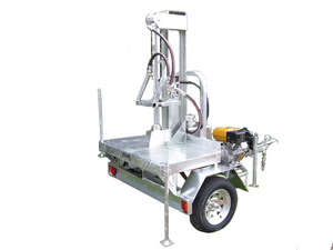 Products: Hydraulic Log Splitter on Trailer for hire in Christchurch : HireKING