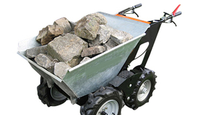 Products: Mini Dumper 4WD Powered Wheelbarrow for Hire HireKING : HireKING