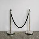 Products: Bollard Cord Black Velvet Silver Ends 1.5m