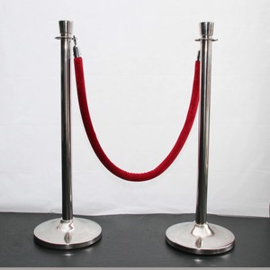 Products: Bollard Cord Red Velvet Silver Ends 1.5m