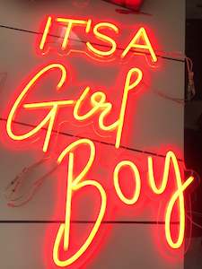 Neon Sign: IT'S A Girl or Boy Neon Sign