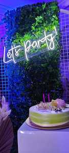 Neon Sign: Lets Party Neon Sign ( Color changing)