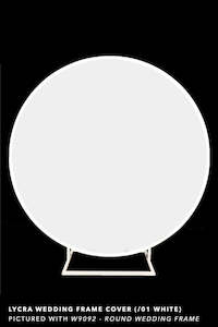 White Round Lycra Backdrop