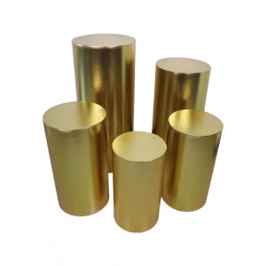Plinths: Gold Round Plinth Set