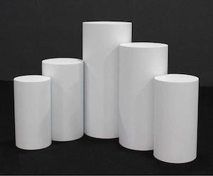 Plinths: White Round Plinth Set