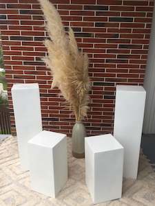 Plinths: White Straight High Gloss Plinth SetX4