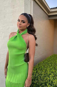 Dress: Klum Gown - Neon Lime
