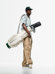 Hiroki x Walker Sunday Golf Bag - Cream/Pine Leather