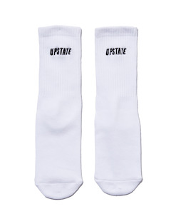 Underwear + Socks: Crew Sock White Black Arrow