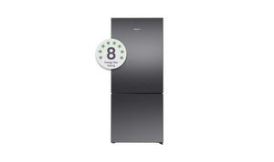 8 Star 417L Bottom-Mount Fridge Dark Stainless Steel