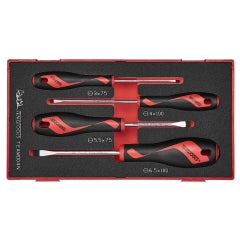 Drive Tools Accessories: Teng 4pc Screwdriver Set Flat